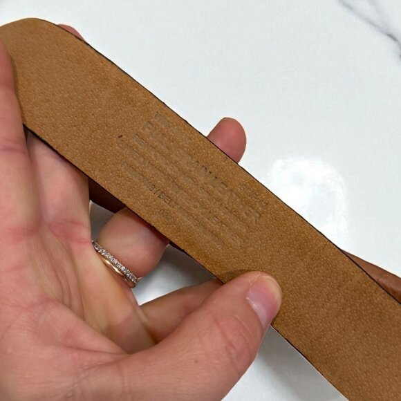 Men's Size 42 Genuine Leather Brown Belt - Picture 4 of 10